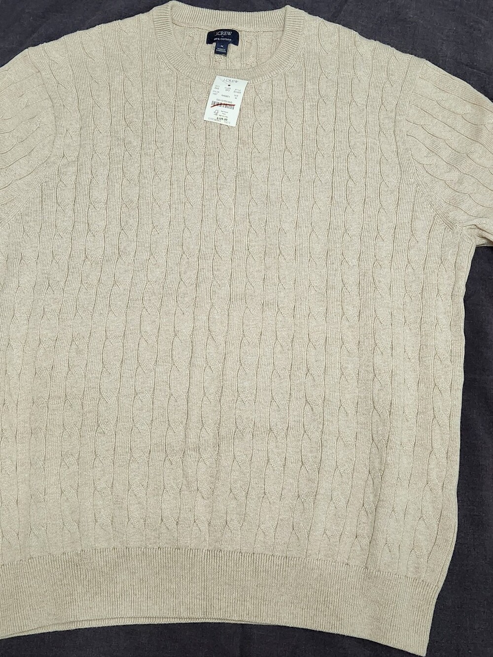 J.Crew 100% Cotton Cable Knit Sweater